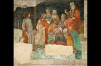 桑德罗·波提切利（Sandro Botticelli，意大利画家，1445-1510）作品-–一个年轻人被介绍到七文科