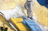 文森特·梵高作品 –静物与小雕像和玫瑰油画