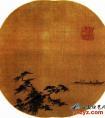 夏圭《松溪泛月图》国画（南宋）