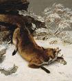库尔贝《雪中狐狸》作品-法国
