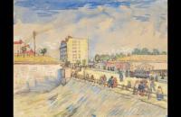 文森特·梵高（ Vincent van Gogh)-《巴黎城墙的大门》 作品欣赏