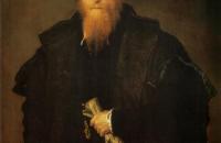洛伦佐·洛托(Lorenzo Lotto)作品-戴手套的绅士肖像