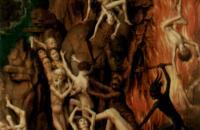 汉斯·梅姆林（Hans Memling，1430 – 1494 年，德国画家）作品-最后的审判，三联画，右翼将诅咒者送入地狱