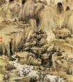方士庶《仿古山水图》 方士庶国画作品-清