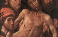 雨果范德格斯（Hugo van der Goes，佛兰芒，1440-1482）作品-沉积双联画（小沉积，左翼）