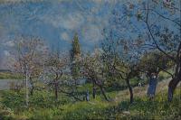 阿尔弗雷德·西斯利（Alfred Sisley）作品《春天的果园》