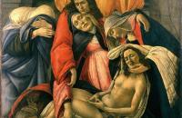 桑德罗·波提切利（Sandro Botticelli，意大利画家，1445-1510）作品-–与圣徒一起哀悼死去的基督