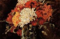 文森特·梵高油画作品 –康乃馨花瓶