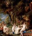 鲁本斯作品《仙女和森林之神》 鲁本斯油画 德国