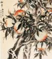 金城《千年桃实图》 金城国画作品 清