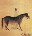 张穆《奚官放马图》国画作品_清