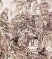 谢时臣《仿黄鹤山樵山水图》 谢时臣国画作品 明
