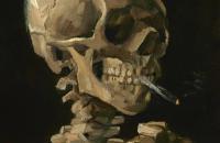 前500幅世界名画-梵高作品“头骨与燃烧的香烟”