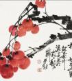 梁文尧(1936年生)画柿子作品
