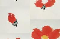 国画山茶花的画法