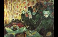 前500幅世界名画-爱德华・蒙克作品《死亡之床附近（发烧）》