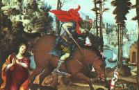 伊尔·索多玛（Il Sodoma，1477-1549年）作品-圣乔治与龙