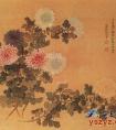 张同曾《菊花图》 张同曾国画作品-清