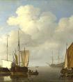 范德维德的《平静的荷兰船只》作品