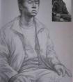 素描人体半身像作品