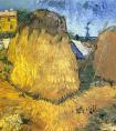 前500幅世界名画）-梵高【农场边干草堆】作品--  荷兰