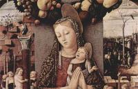 卡洛·克里维利（Carlo Crivelli，意大利画家，1435-1495）作品--激情的麦当娜