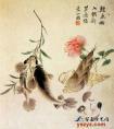 倪耘《花果草虫图》（鲈鱼新笋图） 倪耘国画作品-清