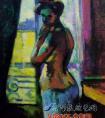亨利・夏尔・芒更油画《窗前裸妇》