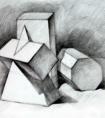 几何体素描作品示范 2