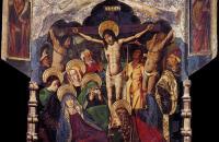 巴托洛梅·贝尔梅霍（Bartolomé Bermejo，西班牙，1440-1501）作品-钉十字架