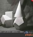 切面球体和圆锥体明暗素描