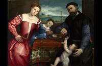 洛伦佐·洛托(Lorenzo Lotto)作品-乔瓦尼·德拉·沃尔塔及其妻子和孩子的肖像