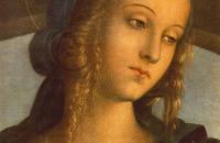 彼得罗·佩鲁吉诺（Pietro Perugino，意大利）-施洗者圣约翰和圣塞巴斯蒂安之间的圣母（细节 1）