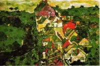 前1000幅世界名画-《克鲁默风景》席勒 奥地利