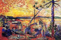 前500幅世界名画）-“奢华、平静和性感（作曲研究）” Henri Matisse - 布面油画 - 99 x 119 cm