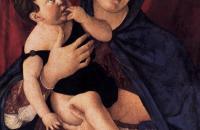 乔凡尼・贝里尼(Giovanni Bellini，意大利，1430-1516 年）-麦当娜和孩子 1