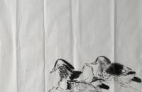 鸳鸯和紫藤的画法