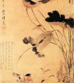 周之冕《莲渚文禽图》_周之冕国画作品_周之冕国画_明