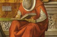 卢卡·西诺雷利（Luca Signorelli，意大利，1445-1523）作品-圣杰罗姆（来自 Virgin Enthroned with Saints 的细节）