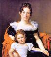 雅克-路易・大卫【威兰十四伯爵夫人与女儿】作品--