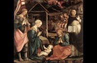 菲利波·里皮（Filippo Lippi ，1406-1469，意大利画家）作品-与圣徒一起崇拜孩子