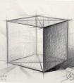 素描石膏像正方体画法步骤