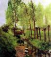 《柳树和小溪》作品-美国