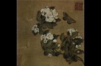 无款 海棠蛱蝶图页 南宋