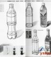 素描静物单个塑造--塑料瓶、高脚杯、酒瓶、金属物品的结构步骤