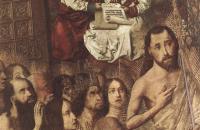 巴托洛梅·贝尔梅霍（Bartolomé Bermejo，西班牙，1440-1501）作品-基督带领族长到天堂（详细）
