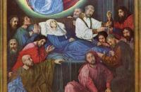 雨果范德格斯（Hugo van der Goes，佛兰芒，1440-1482）作品-处女之死