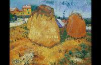 文森特·梵高 –1888年，普罗旺斯的干草堆 油画作品