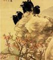 任颐《幽鸟鸣春图》 任颐国画作品-清