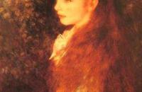 雷诺阿《康达维斯小姐的画像》